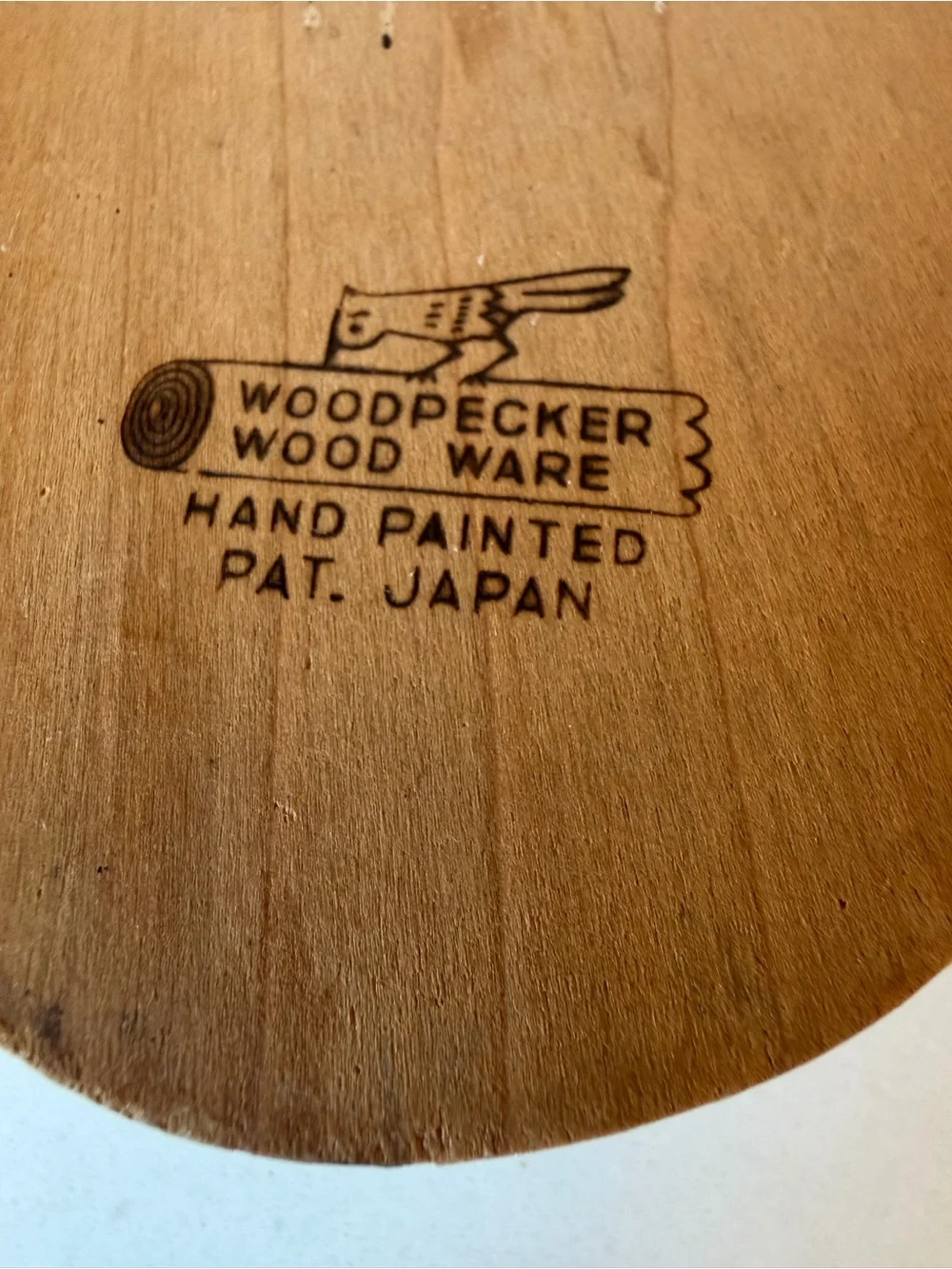Vintage Woodpecker Woodware Hand Painted Japen Rooster Knife Holder Wall Mount
